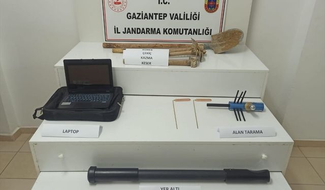 Gaziantep'te kaçak kazı yapan 9 kişi suçüstü yakalandı