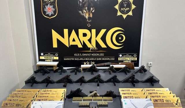 Kilis'te silah kaçakçılığı operasyonu 5 şüpheli yakalandı