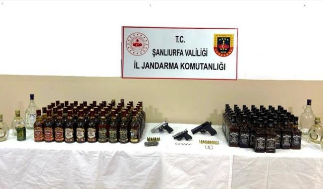 Şanlıurfa'da silah ve sahte içki operasyonu yapıldı