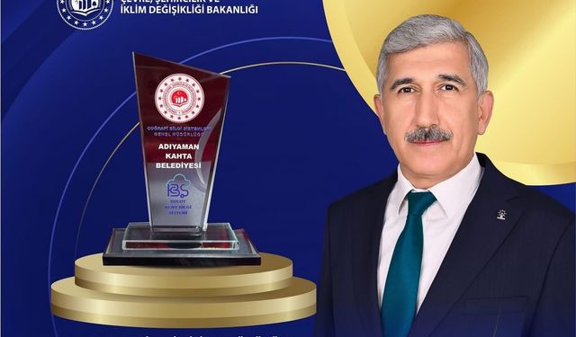 Çevre Bakanlığı Kahta Belediyesine Ödül Verdi