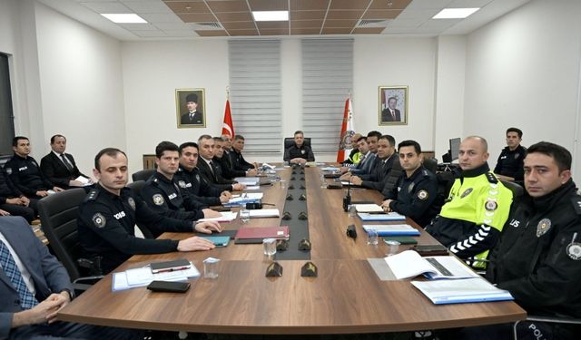 Adıyaman İl Emniyet Müdürlüğü'nde Asayiş Toplantısı
