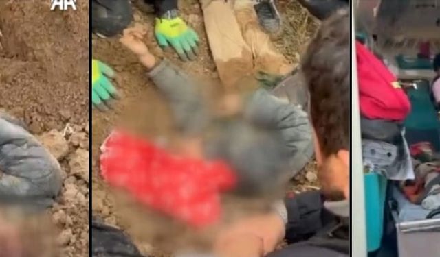 Canlı canlı gömülen 10 yaşındaki çocuk kurtarıldı...