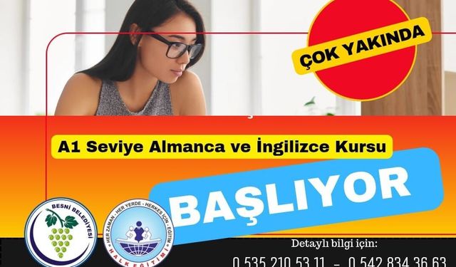 Besni’de A1 Seviye Almanca ve İngilizce Kursları Başlıyor