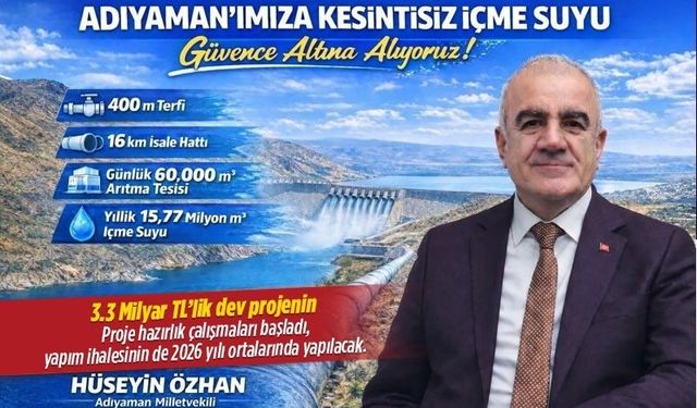 Adıyaman’ın İçme Suyu Geleceği Güvence Altına Alınıyor