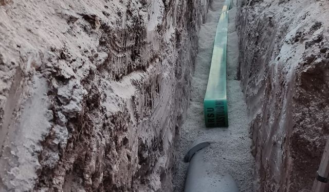 Mardin'de bir mahalledeki su hattı çalışması tamamlandı