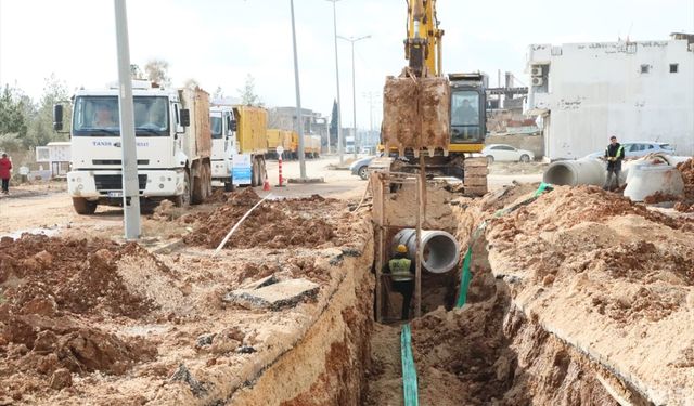 Kızıltepe'de altyapı çalışmaları devam ediyor