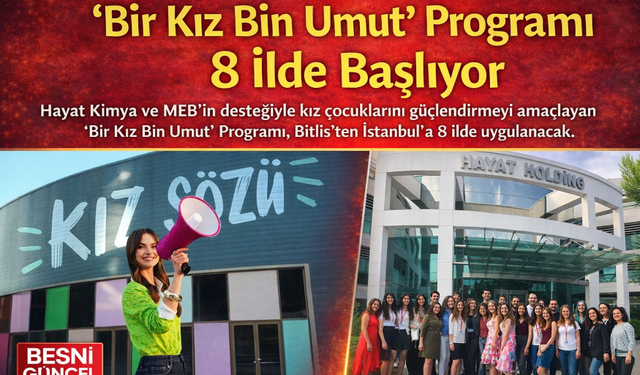‘Bir Kız Bin Umut’ Programı 8 İlde Başlıyor