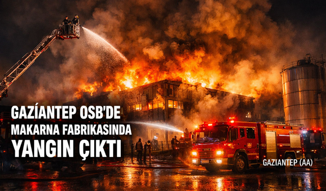 Gaziantep OSB’de Fabrika Yangını Korkuttu