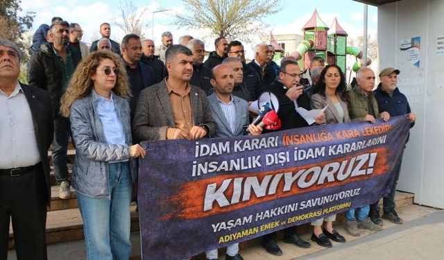 Adıyaman’da İsrail’in İdam Yasasına Tepki
