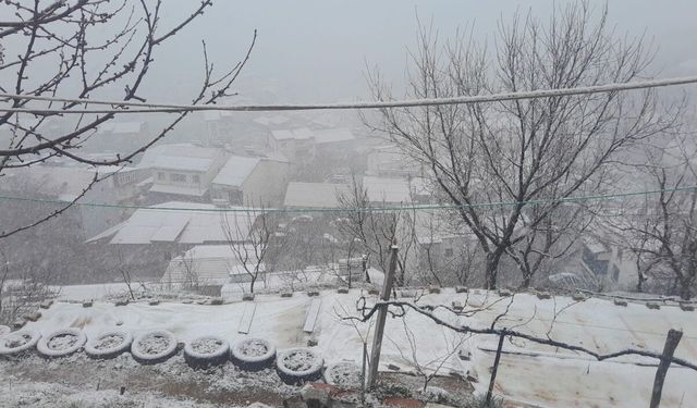 Ve, Çelikhan da Nisan'da kar yağışıyla şaşırdı...