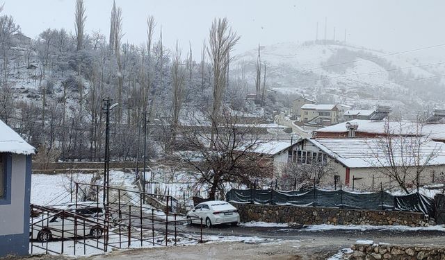 Çelikhan'da yoğun kar etkili oluyor