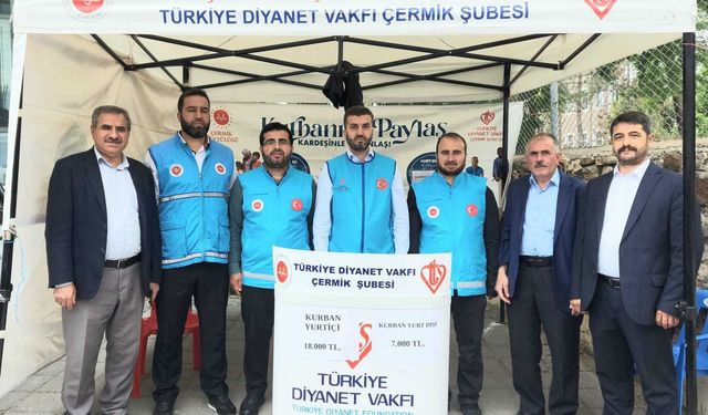 Çermik'te kurban bağış standı açıldı