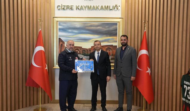 Cizre Kaymakamı Baycar'dan TDV'ye kurban bağışı