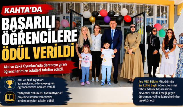 Kahta'da Akıl ve Zekâ Oyunları Şampiyonları Ödüllendirildi