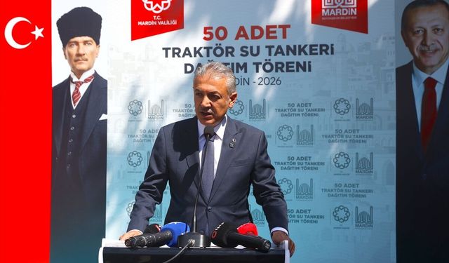 Mardin'de Kırsal Mahalle Muhtarlarına Yangın Tankeri Desteği