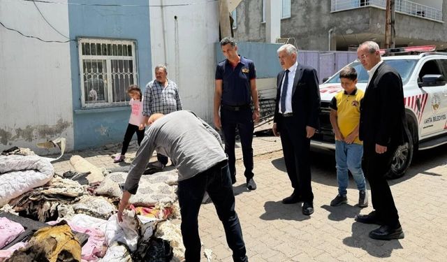 Yangınzede Aileyi Yalnız Bırakmadılar