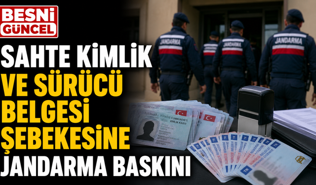 Sahte Kimlik ve Sürücü Belgesi Şebekesine Jandarma Baskını