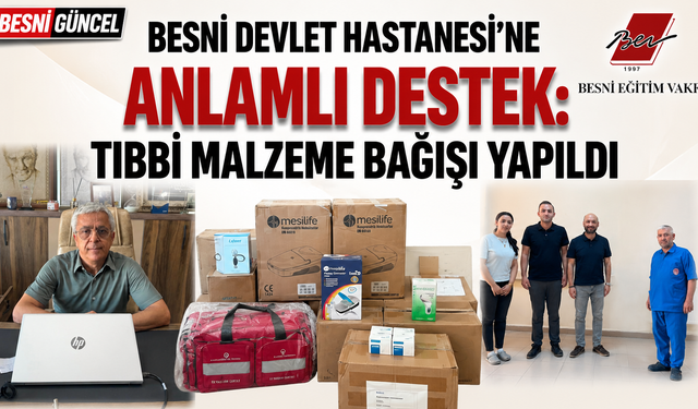 İş İnsanı Eyyup Eman'dan Besni Devlet Hastanesi'ne Destek