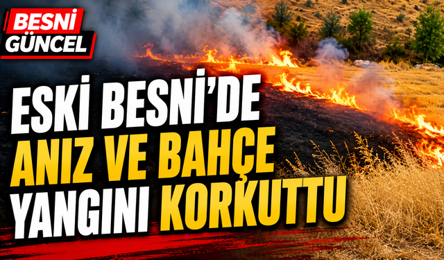 Eski Besni'de Anız ve Bahçe Yangını Korkuttu