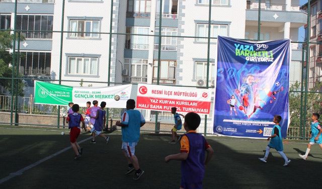 Besni'de Yaz Kur'an Kursları Futbol Turnuvasında ilk düdük çaldı
