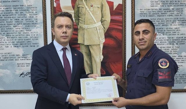 Gölbaşı'nda Jandarma Personeline Başarı Belgesi