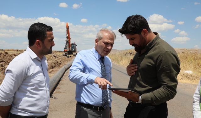 Mardin'de içme suyu hattındaki yenileme çalışmaları sürüyor