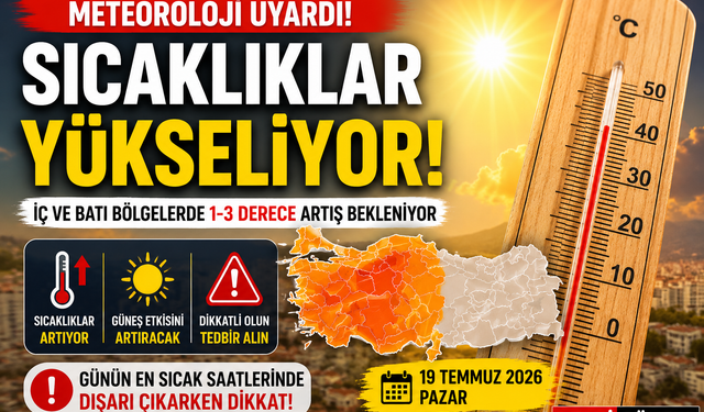 Meteoroloji Uyardı: Türkiye'de Sıcaklıklar Yükseliyor