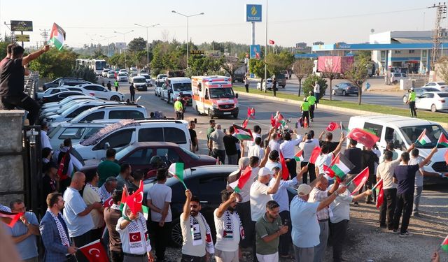 Filistin Konvoyu Gaziantep'te Coşkuyla Karşılandı