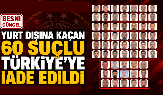 Kırmızı Bültenle Aranan 16 Suçlu Türkiye’ye Getirildi
