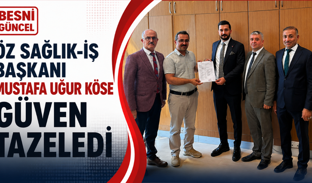 Öz Sağlık-İş Başkanı Mustafa Uğur Köse Mazbatasını Aldı