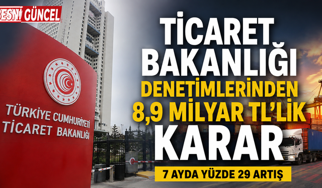 Ticaret Bakanlığı denetimlerinden 8,9 milyar TL’lik karar