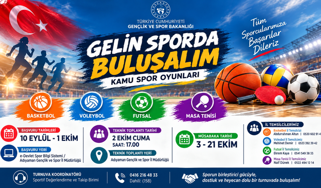 Adıyaman’da Kamu Spor Oyunları Başlıyor!