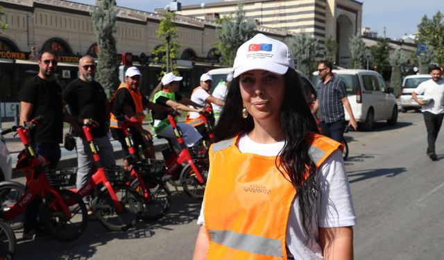 Gaziantep'te Bisikletle Çevreci Ulaşım Vurgusu