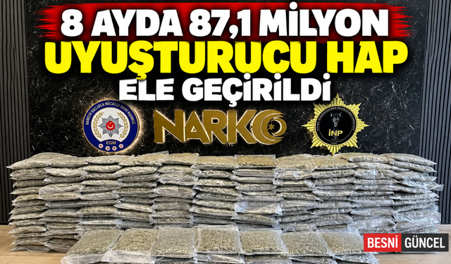 8 Ayda 35 Ton Yasa Dışı Madde Ele Geçirildi