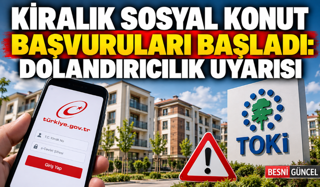 Kiralık Sosyal Konut Başvurusu İçin Dolandırıcılık Uyarısı