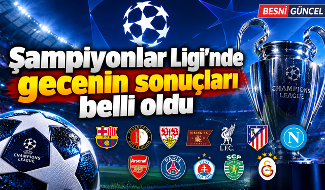Şampiyonlar Ligi'nde gecenin sonuçları belli oldu