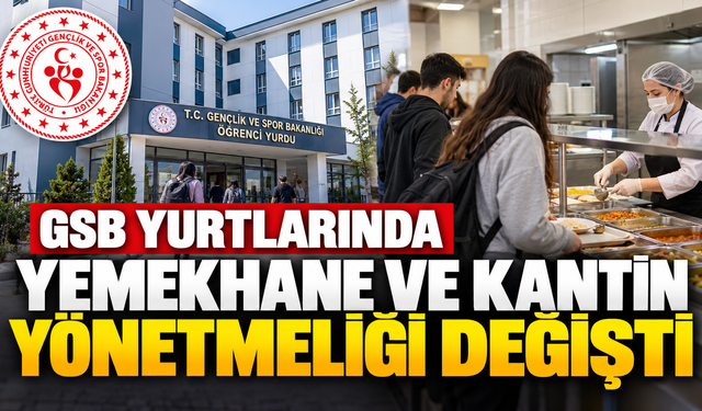 GSB Yurtlarında Yemekhane ve Kantin Yönetmeliği Değişti