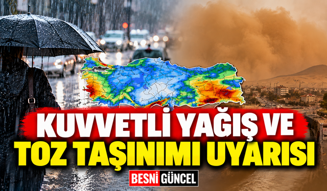 MGM’den Yağış ve Toz Taşınımına Karşı Tedbir Çağrısı