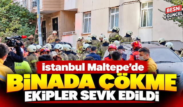 Maltepe’de 7 Katlı Binanın İlk Üç Katı Çöktü