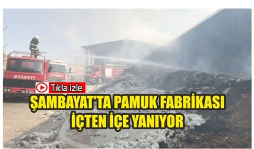 Şambayat'ta Pamuk  Fabrikası İçten İçe Yanıyor