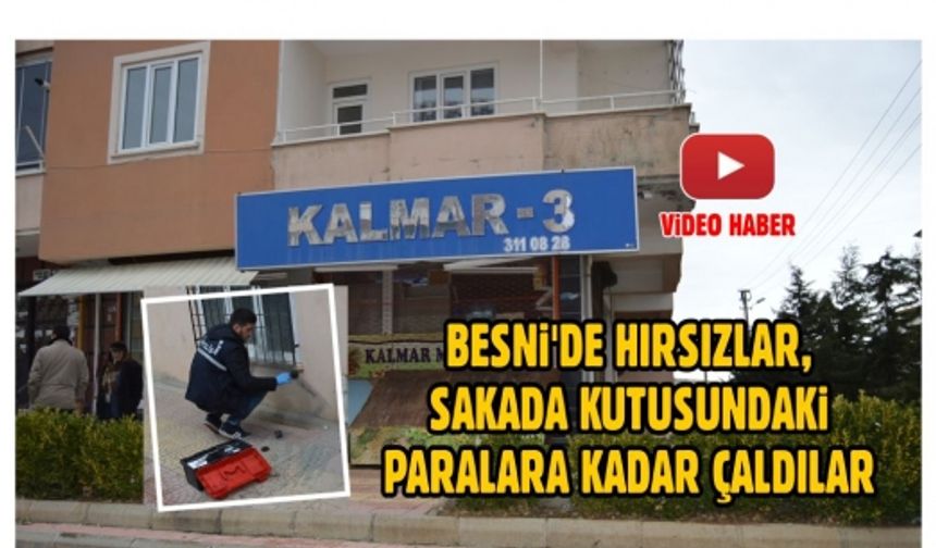 Besni'de Hırsızlar, Sakada Kutusundaki Paralara Kadar Çaldılar