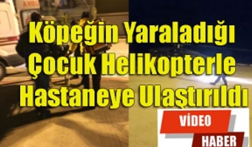 Köpeğin Yaraladığı Çocuk Helikopterle Hastaneye Ulaştırıldı