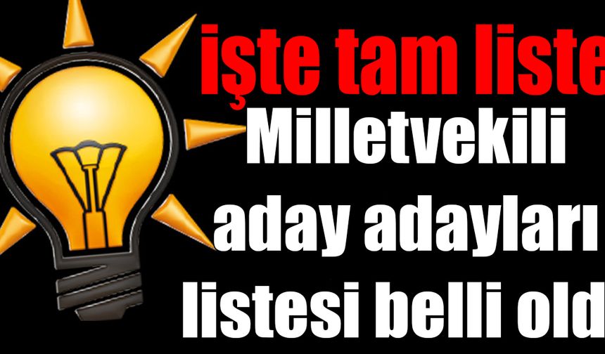 AK Parti Adıyaman aday adayları belli oldu