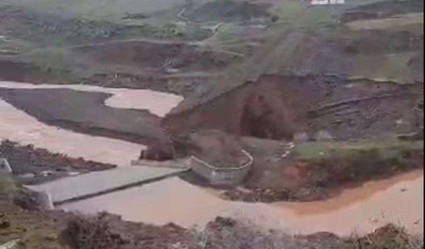 Siverek’te şiddetli yağış nedeniyle sulama barajı patladı