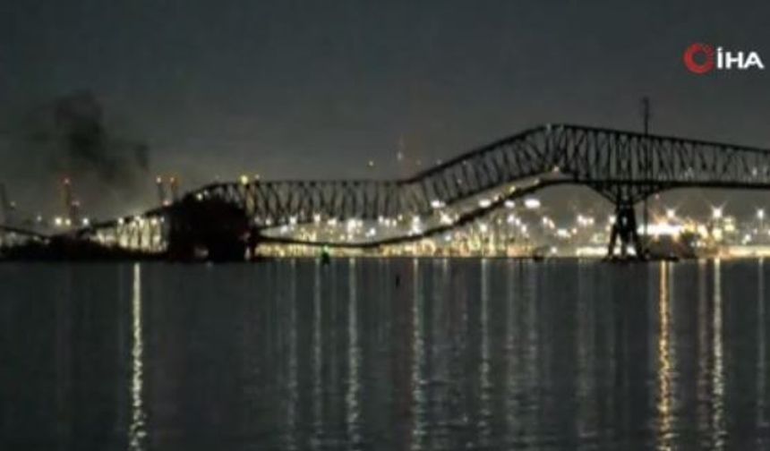 ABD'de kargo gemisinin çarptığı köprü yıkıldı