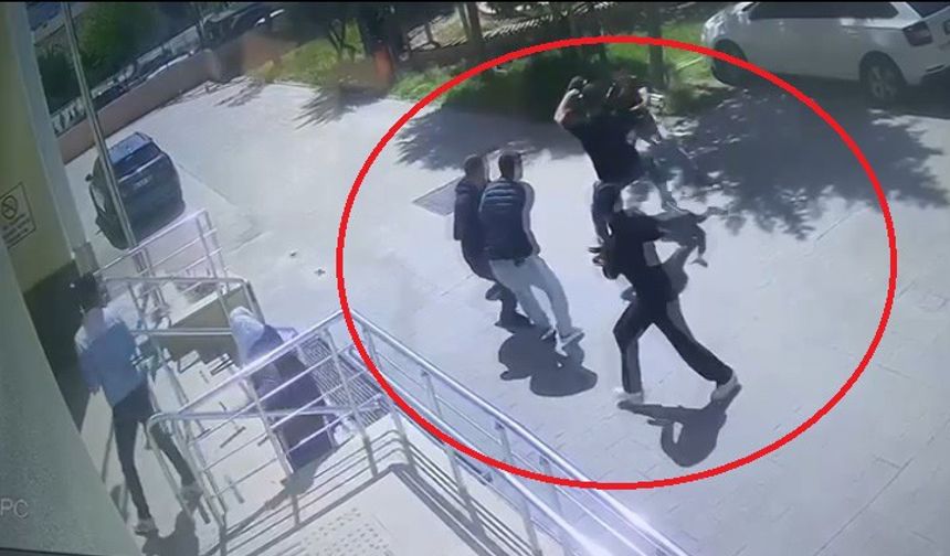 Şüphelilere bıçaklı saldırı girişimi kamerada görüntülendi
