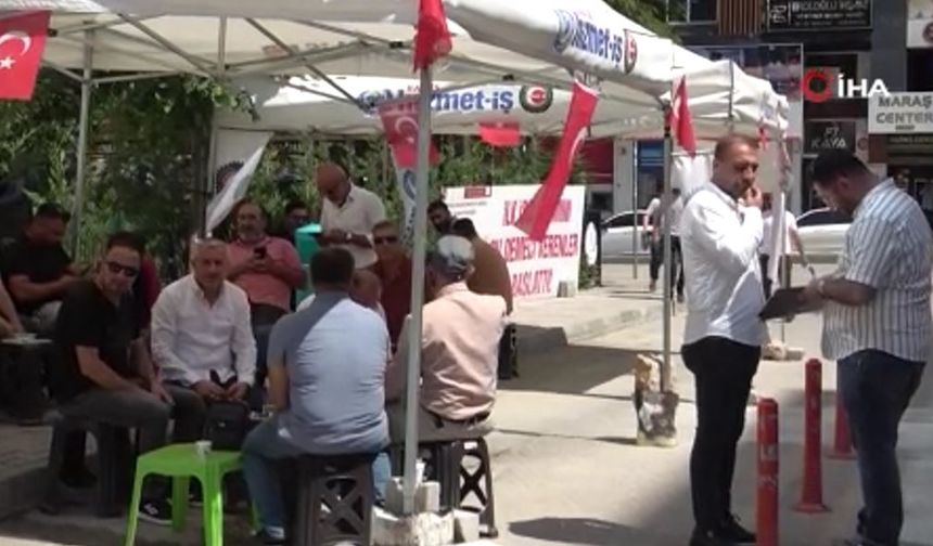 İşçilerin işden çıkartılması protesto ediliyor