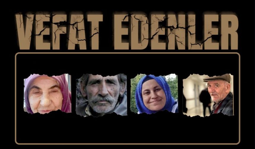 Besni'de Bugün Vefat Edenler 04.11.2024