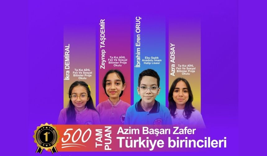 Kahta’da Öğrencilerden Türkiye genelinde büyük başarı