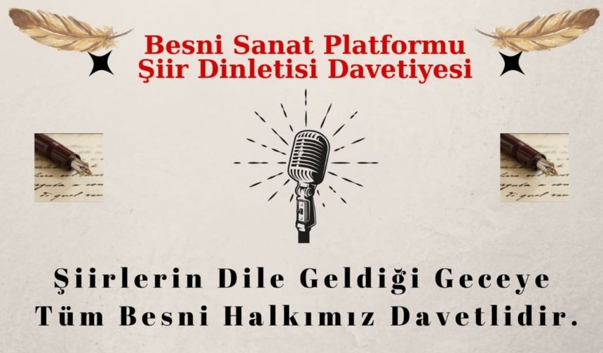 Besni Sanat Platformu’ndan şiir ve türkü gecesi